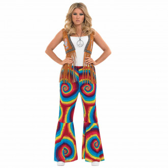 Disfraz Hippie Mujer Pantalón