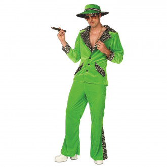 Disfraz de Chulo Verde de Años 70