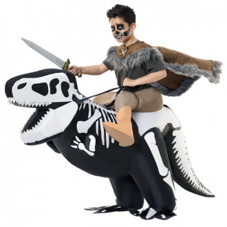 Disfraz Montar En Un Esqueleto de T-Rex Hinchable Para Niños