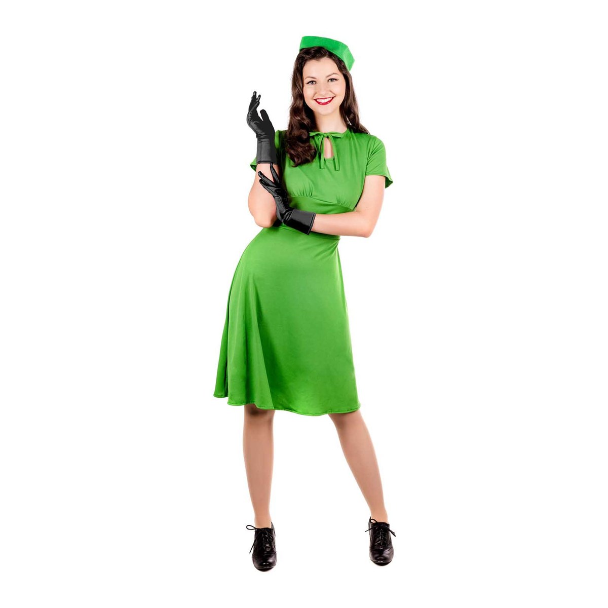 Disfraz De Vestido De Época De Guerra De Los Años 40 Para Mujer
