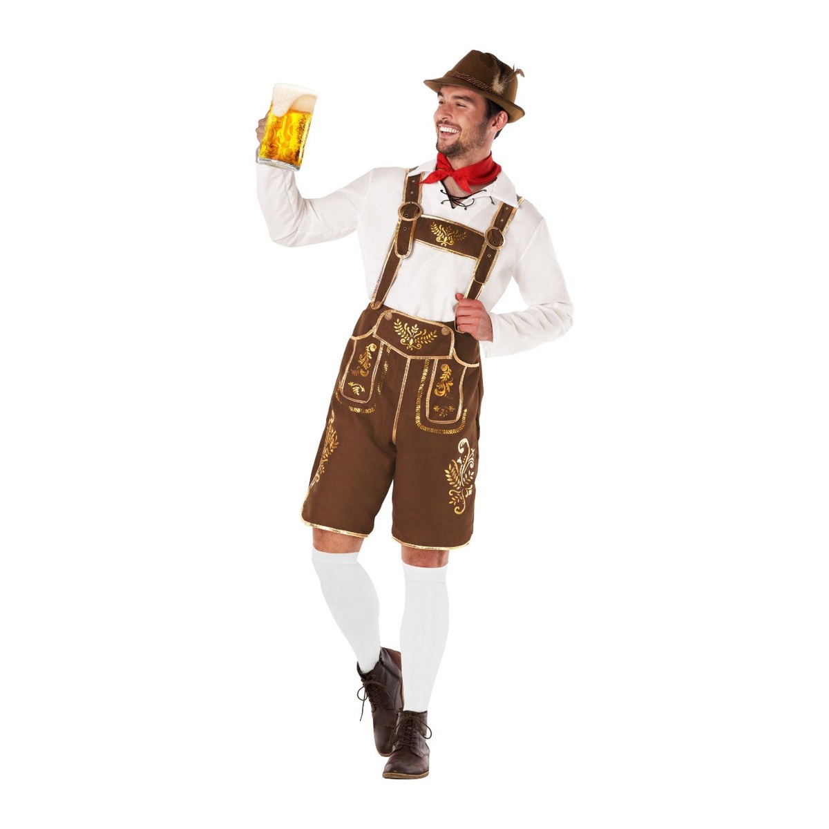 Disfraz de lederhosen tradicional para hombre