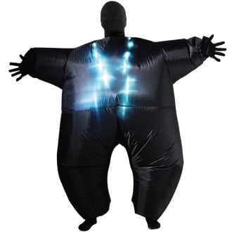 Disfraz De Morphsuit Gigante Negro Con Luz