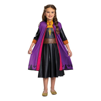 Disfraz Clásico De Anna Disney Frozen Para Niños, Color Morado