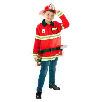 Disfraz De Bombero Rojo Para Niños.