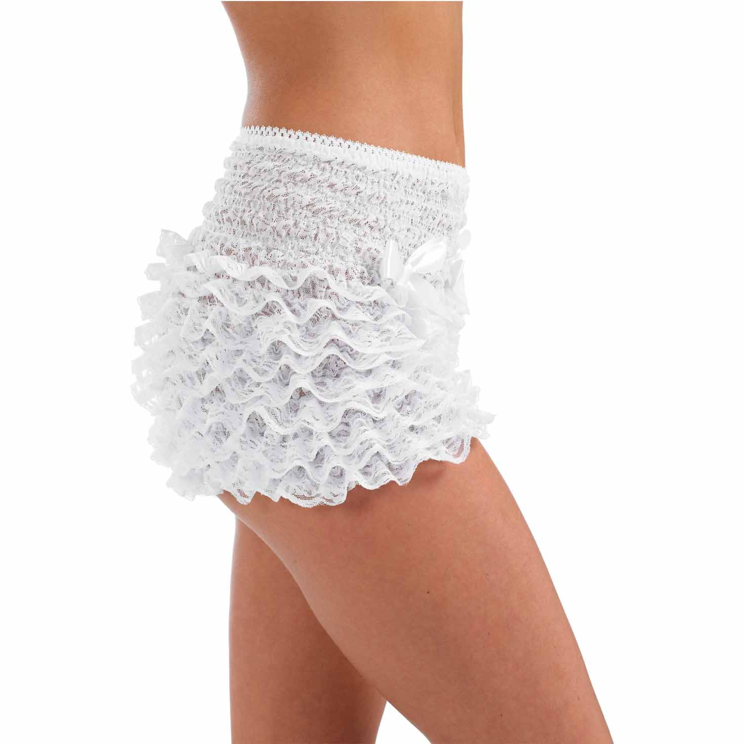 Pantalones Blancos con Volantes