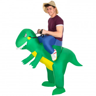Disfraz Dinosaurio Adulto T Rex Hinchable Para Montar