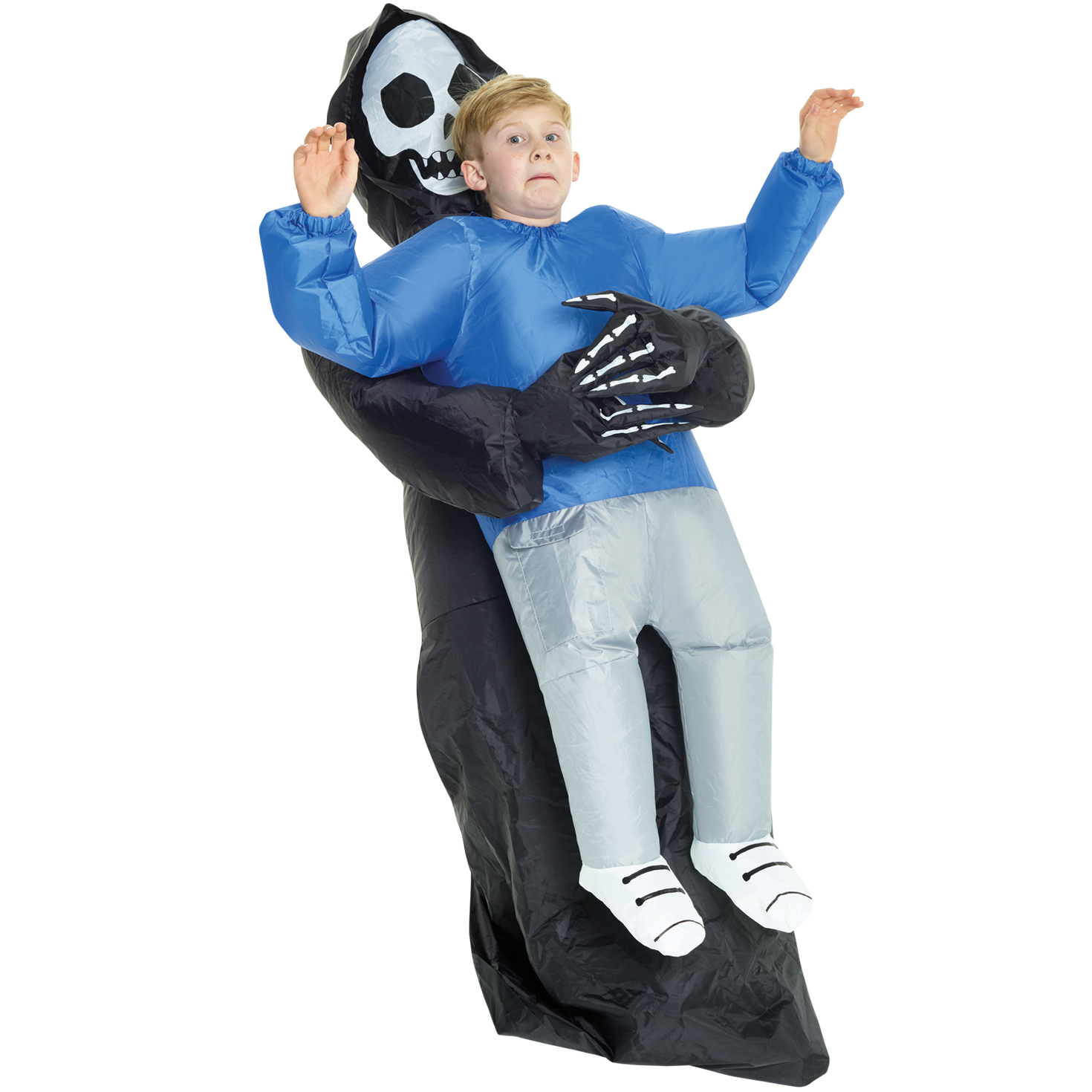 Disfraz Hinchable de la Muerte para Niños con Efecto Llevado en Volandas
