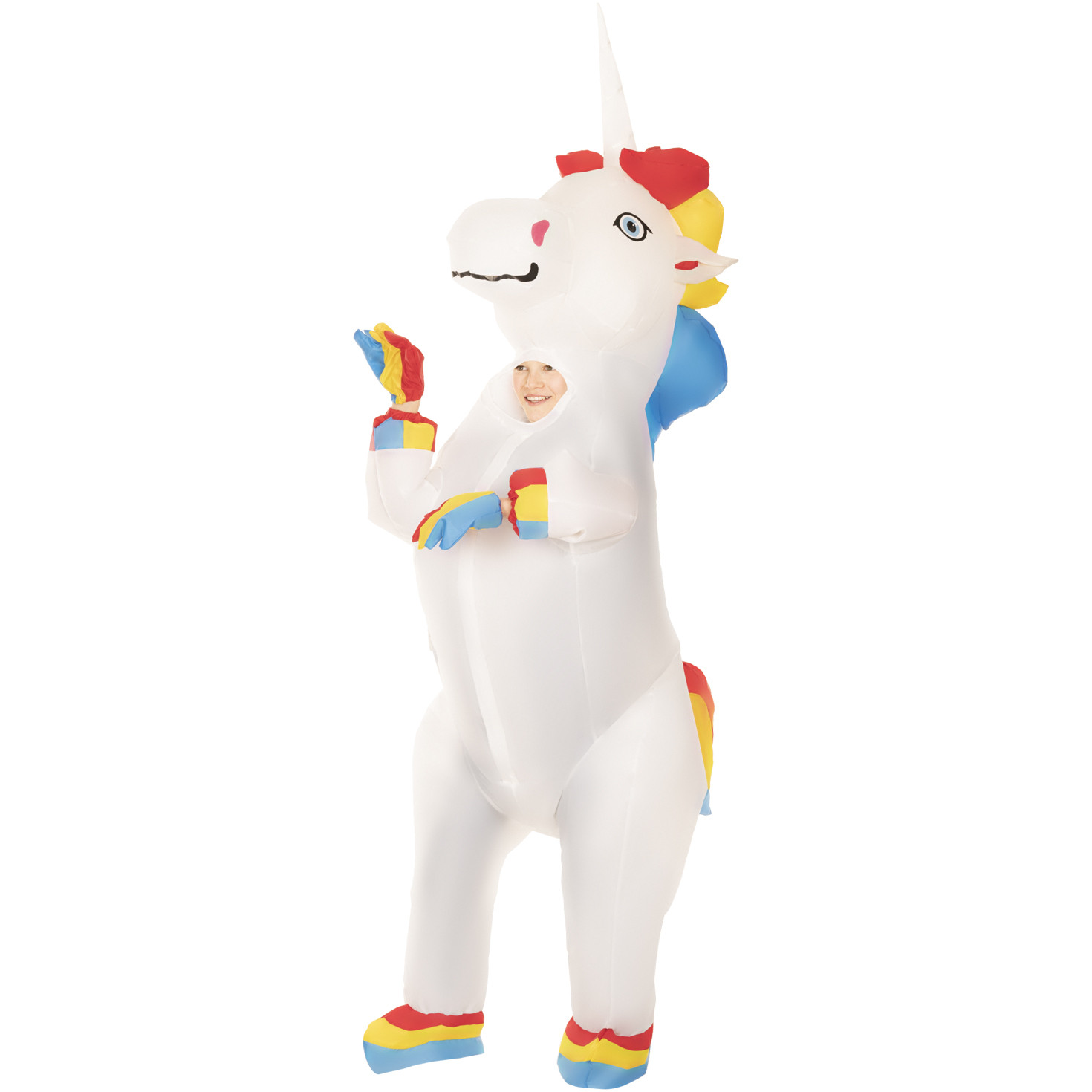 Disfraz Unicornio Niña Saltando Hinchable