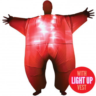 Disfraz de Morphsuit Gigante Rojo Hinchable con Luz