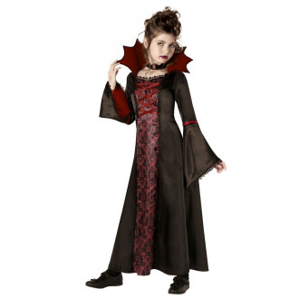 Disfraz de Vampiresa Oscura Rojo para Niños