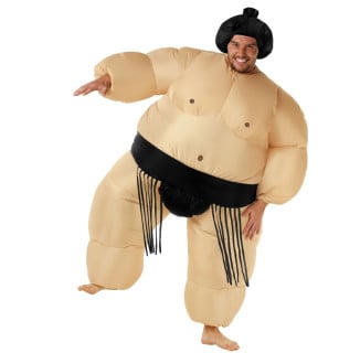 Disfraz Hinchable De Luchador De Sumo Para Hombre Negro