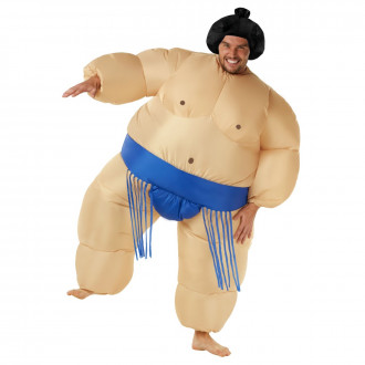 Disfraz de luchador de sumo gigante hinchable para hombre