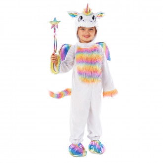 Disfraz onesie de unicornio arcoíris para niño