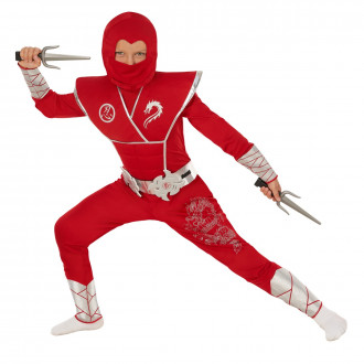 Disfraz de Ninja Dragón Rojo para Niños