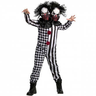 Kids Two Headed Clown Costume