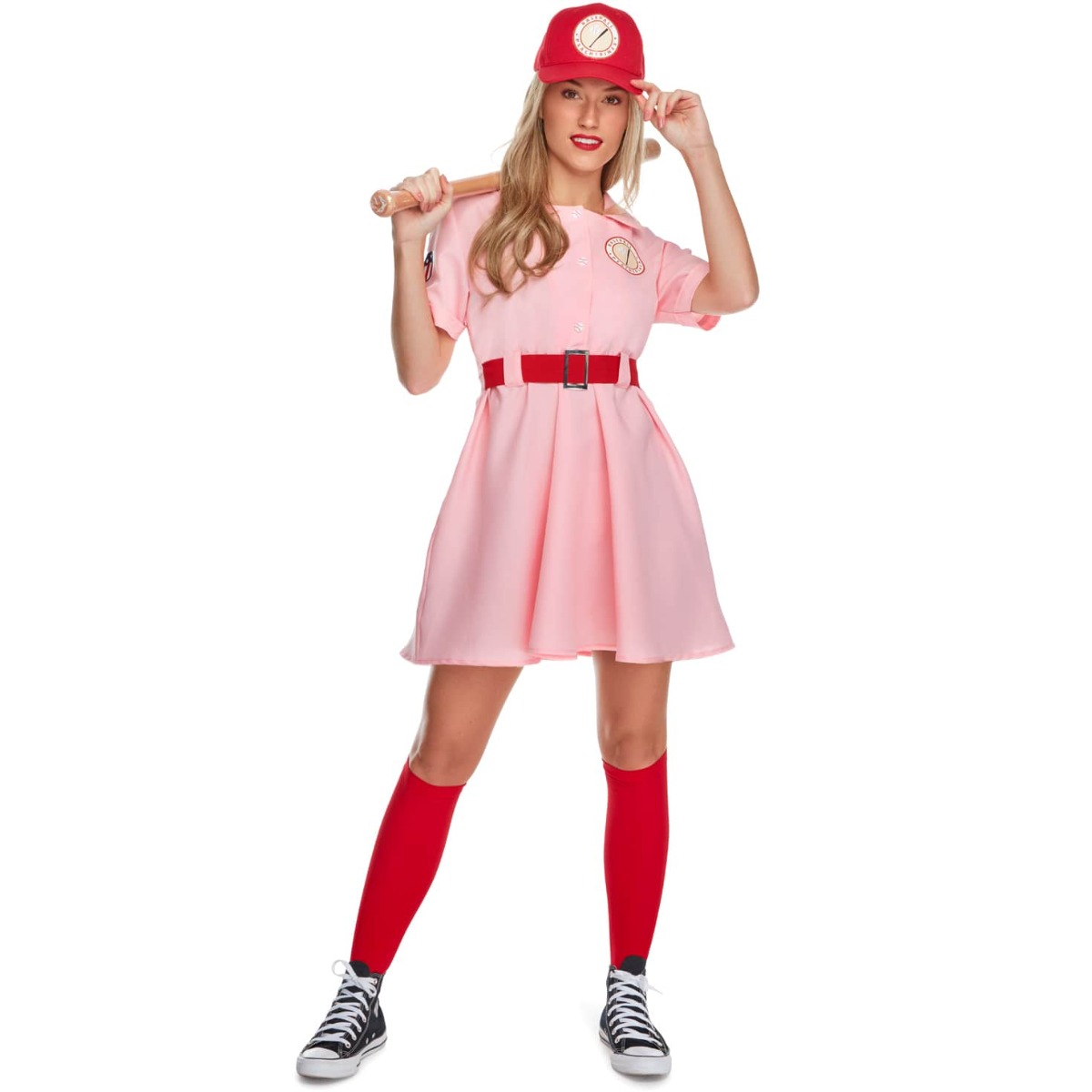 Disfraz de béisbol rosa para mujer