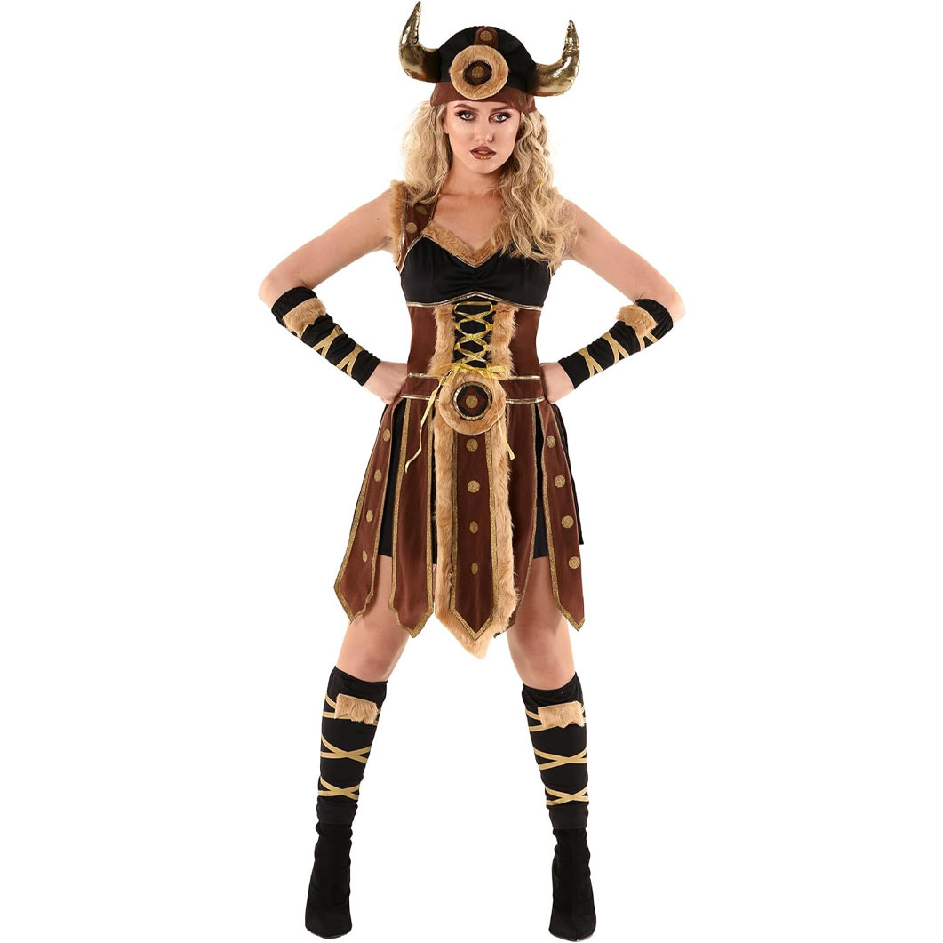 Disfraz clásico de vikinga para mujer